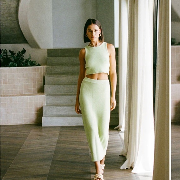 Sabo Skirt Heather Skirt in Forest - Picture 2 of 5